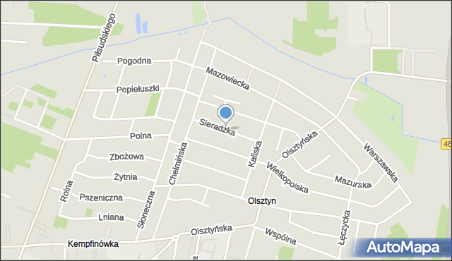 Bełchatów, Sieradzka, mapa Bełchatów