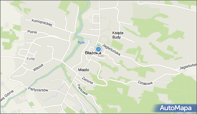 Błażowa, Sikorskiego Władysława, gen., mapa Błażowa