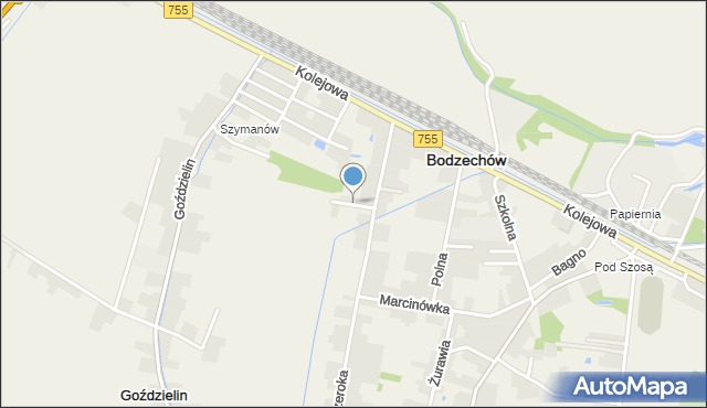 Bodzechów, Siedliska, mapa Bodzechów