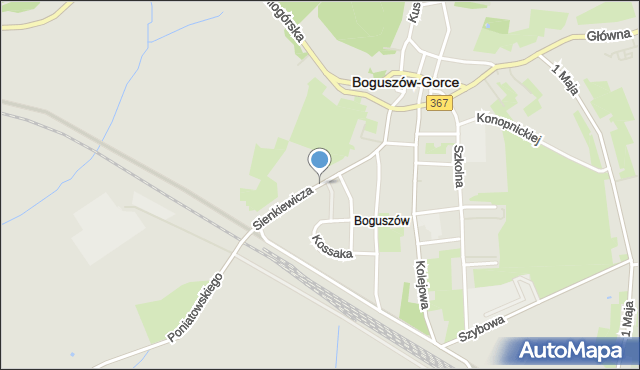 Boguszów-Gorce, Sienkiewicza Henryka, mapa Boguszów-Gorce