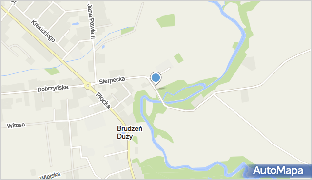 Brudzeń Duży, Sierpecka, mapa Brudzeń Duży