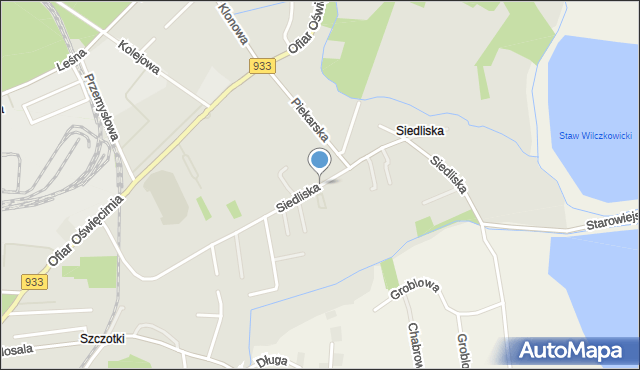 Brzeszcze, Siedliska, mapa Brzeszcze