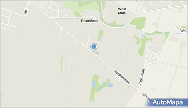 Bychawa, Sienkiewicza Henryka, mapa Bychawa