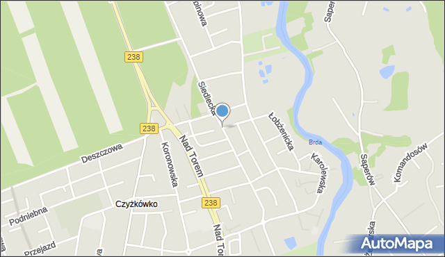 Bydgoszcz, Siedlecka, mapa Bydgoszczy