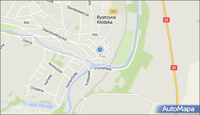 Bystrzyca Kłodzka, Siemiradzkiego Henryka, mapa Bystrzyca Kłodzka