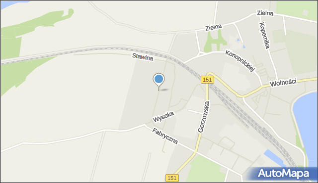 Choszczno, Sienkiewicza Henryka, mapa Choszczno