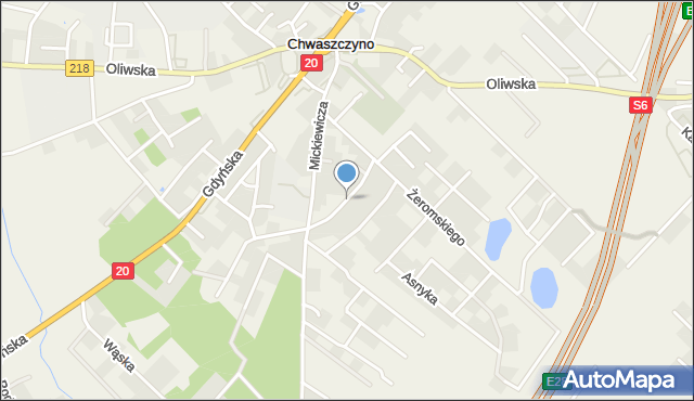 Chwaszczyno, Sienkiewicza Henryka, mapa Chwaszczyno