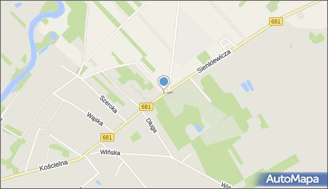 Ciechanowiec, Sienkiewicza Henryka, mapa Ciechanowiec