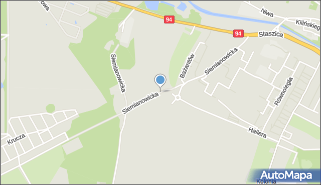 Czeladź, Siemianowicka, mapa Czeladź