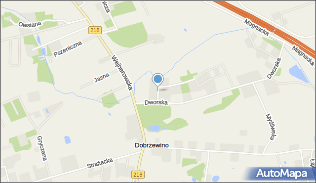 Dobrzewino, Siewna, mapa Dobrzewino