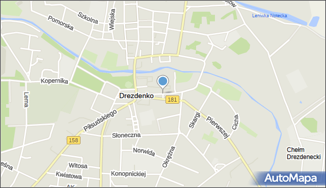Drezdenko, Sienkiewicza Henryka, mapa Drezdenko