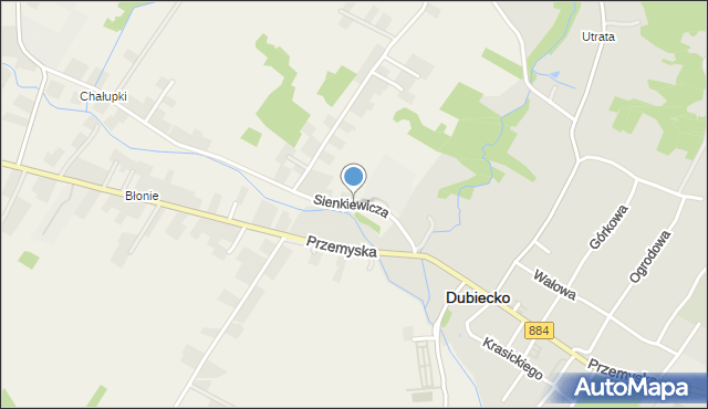 Dubiecko, Sienkiewicza Henryka, mapa Dubiecko