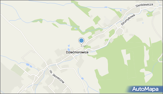 Dziećmorowice, Sienkiewicza Henryka, mapa Dziećmorowice