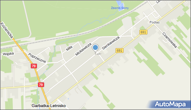 Garbatka-Letnisko, Sienkiewicza Henryka, mapa Garbatka-Letnisko