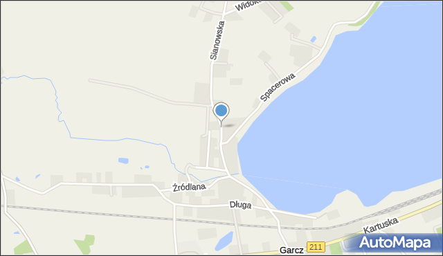 Garcz, Sianowska, mapa Garcz