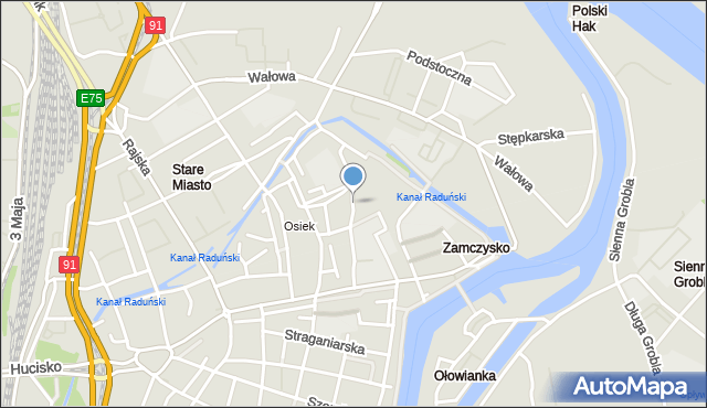 Gdańsk, Sieroca, mapa Gdańska