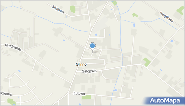 Glinno gmina Nowy Tomyśl, Sierpniowa, mapa Glinno gmina Nowy Tomyśl