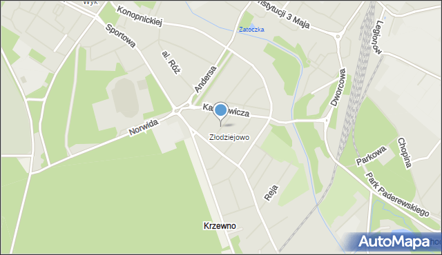 Goleniów, Sienkiewicza Henryka, mapa Goleniów