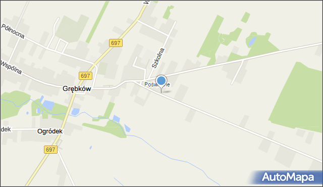 Grębków, Siedlecka, mapa Grębków