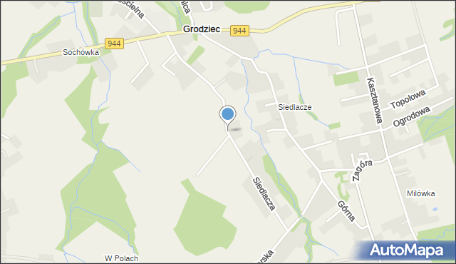 Grodziec gmina Jasienica, Siedlacza, mapa Grodziec gmina Jasienica
