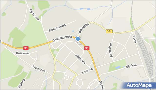 Gryfów Śląski, Sienkiewicza Henryka, mapa Gryfów Śląski