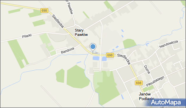 Janów Podlaski, Siedlecka, mapa Janów Podlaski