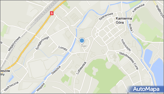 Kamienna Góra, Sienkiewicza Henryka, mapa Kamienna Góra