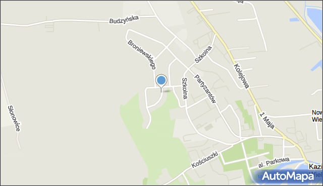 Kazimierza Wielka, Sikorskiego Stanisława, ks., mapa Kazimierza Wielka