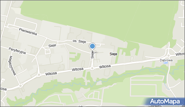 Kielce, Sieje, mapa Kielc