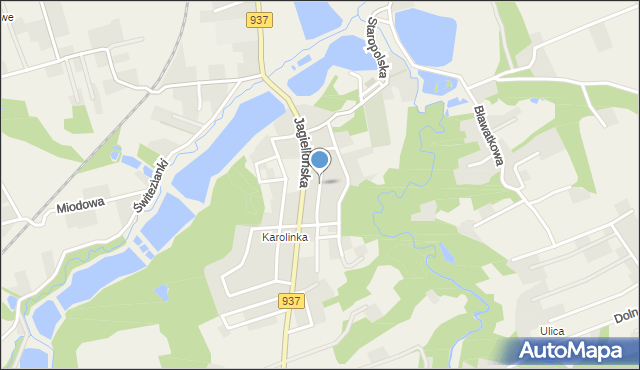 Kończyce Małe, Sienkiewicza Henryka, mapa Kończyce Małe