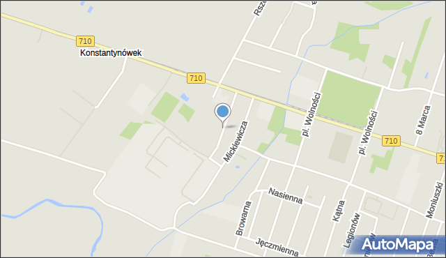 Konstantynów Łódzki, Sienkiewicza Henryka, mapa Konstantynów Łódzki