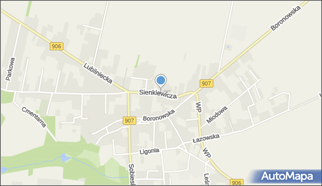 Koszęcin powiat lubliniecki, Sienkiewicza Henryka, mapa Koszęcin powiat lubliniecki