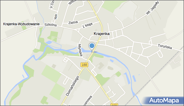 Krajenka, Sienkiewicza Henryka, mapa Krajenka