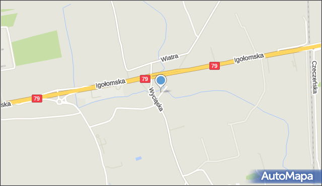 Kraków, Sitowiny, mapa Krakowa