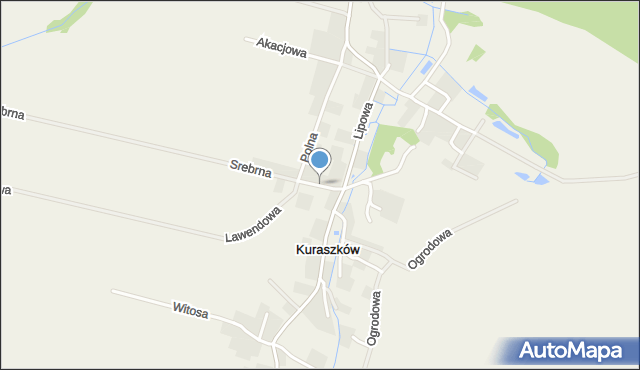 Kuraszków gmina Oborniki Śląskie, Siemianicka, mapa Kuraszków gmina Oborniki Śląskie