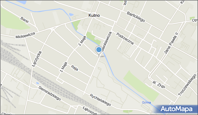 Kutno, Sienkiewicza Henryka, mapa Kutno