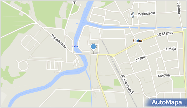 Łeba, Sienkiewicza Henryka, mapa Łeba