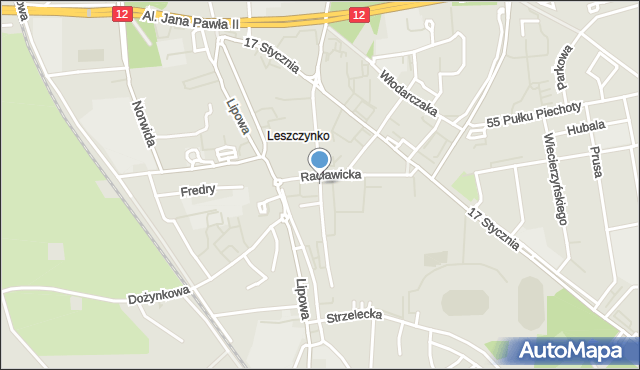 Leszno, Sienkiewicza Henryka, mapa Leszno