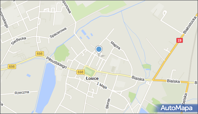 Łosice, Sienkiewicza Henryka, mapa Łosice