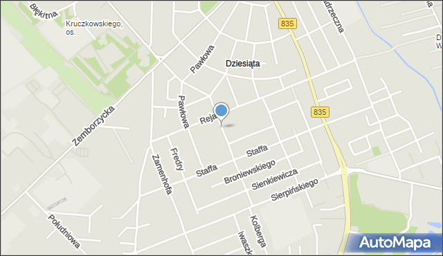 Lublin, Siemiradzkiego Henryka, mapa Lublina
