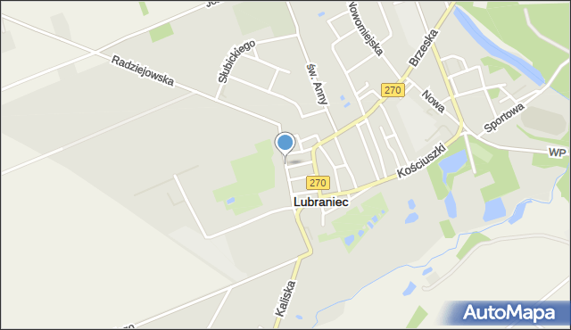 Lubraniec, Sienkiewicza Henryka, mapa Lubraniec