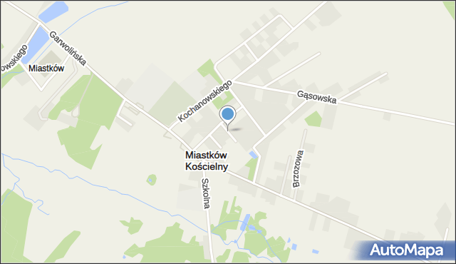 Miastków Kościelny, Sienkiewicza Henryka, mapa Miastków Kościelny