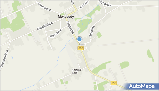 Mokobody, Siedlecka, mapa Mokobody