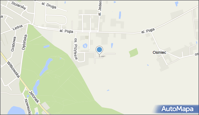 Osiniec gmina Gniezno, Sienna, mapa Osiniec gmina Gniezno