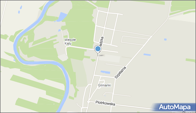 Osjaków, Sieradzka, mapa Osjaków