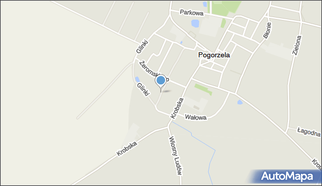 Pogorzela powiat gostyński, Sienkiewicza Henryka, mapa Pogorzela powiat gostyński