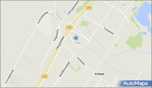 Poznań, Sielankowa, mapa Poznania