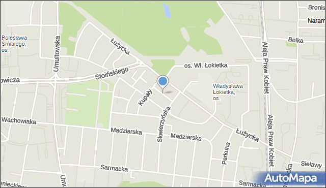 Poznań, Siedmiogrodzka, mapa Poznania