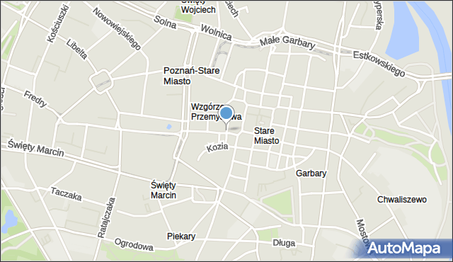 Poznań, Sieroca, mapa Poznania