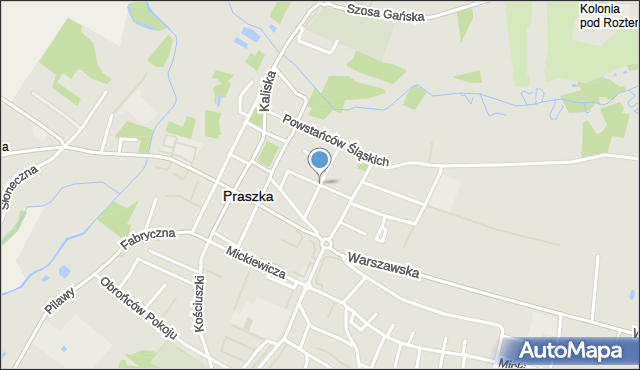 Praszka, Sienkiewicza Henryka, mapa Praszka